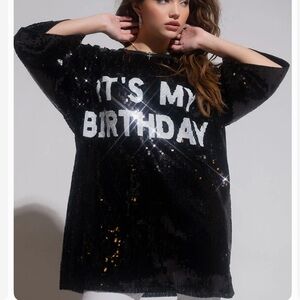 AKIRA Black Sequin Mini Dress